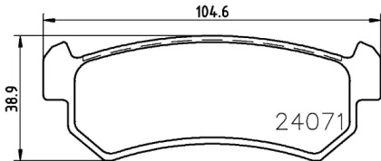 Комплект тормозных колодок HELLA 8DB 355 023-501