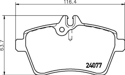 Комплект тормозных колодок HELLA 8DB 355 026-071