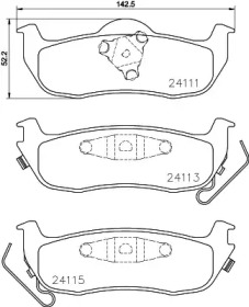 Комплект тормозных колодок HELLA 8DB 355 024-681