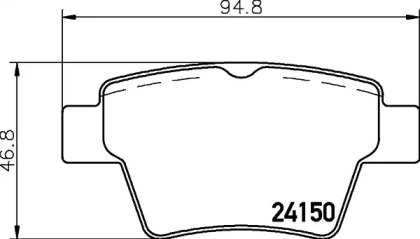 Комплект тормозных колодок HELLA 8DB 355 011-821