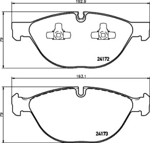 Комплект тормозных колодок HELLA 8DB 355 026-171