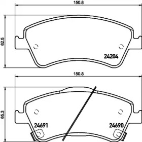 Комплект тормозных колодок HELLA 8DB 355 013-741