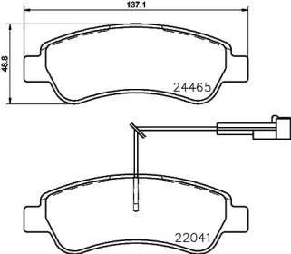 Комплект тормозных колодок HELLA 8DB 355 021-901