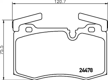 Комплект тормозных колодок HELLA 8DB 355 026-291