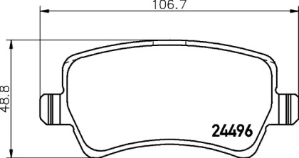 Комплект тормозных колодок HELLA 8DB 355 023-941