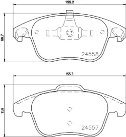 Комплект тормозных колодок HELLA 8DB 355 015-561