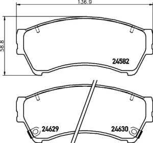 Комплект тормозных колодок HELLA 8DB 355 023-991