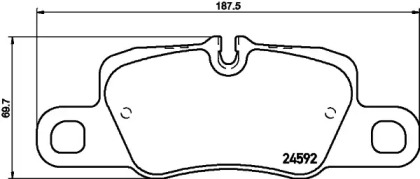 Комплект тормозных колодок HELLA 8DB 355 015-581