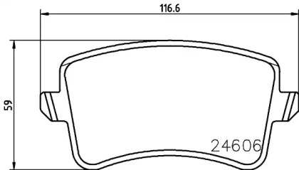 Комплект тормозных колодок HELLA 8DB 355 023-561