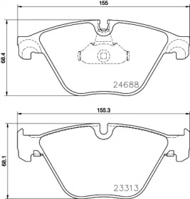 Комплект тормозных колодок HELLA 8DB 355 026-351