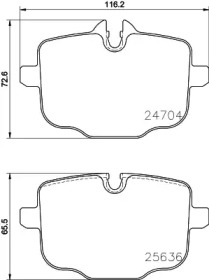 Комплект тормозных колодок HELLA 8DB 355 024-921