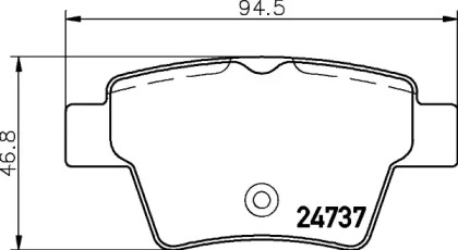 Комплект тормозных колодок HELLA 8DB 355 024-001