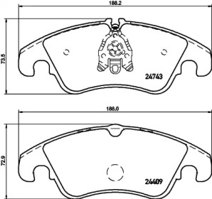 Комплект тормозных колодок HELLA 8DB 355 023-571