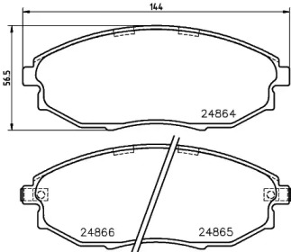 Комплект тормозных колодок HELLA 8DB 355 023-641