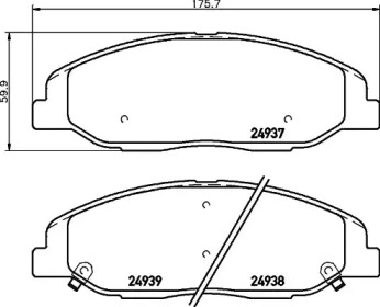 Комплект тормозных колодок HELLA 8DB 355 015-151