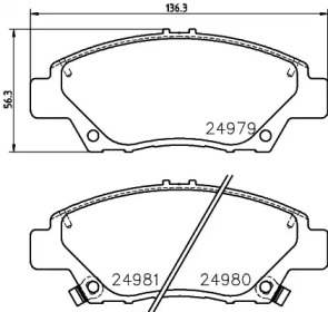 Комплект тормозных колодок HELLA 8DB 355 028-801