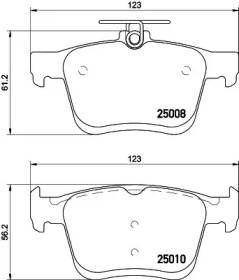 Комплект тормозных колодок HELLA 8DB 355 026-561