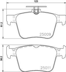 Комплект тормозных колодок HELLA 8DB 355 020-261