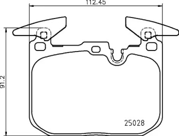 Комплект тормозных колодок HELLA 8DB 355 025-771