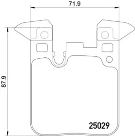 Комплект тормозных колодок, дисковый тормоз HELLA 8DB 355 021-611