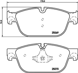 Комплект тормозных колодок HELLA 8DB 355 021-141