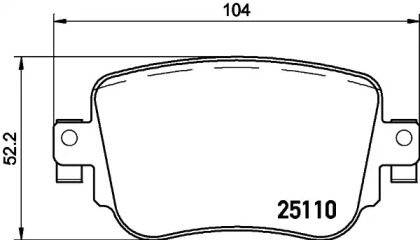 Комплект тормозных колодок HELLA 8DB 355 021-291