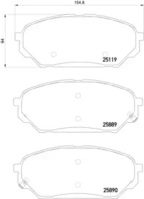 Комплект тормозных колодок HELLA 8DB 355 021-231