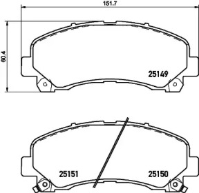 Комплект тормозных колодок HELLA 8DB 355 020-171