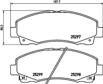 Комплект тормозных колодок HELLA 8DB 355 019-601