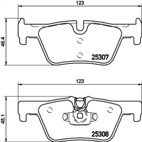 Комплект тормозных колодок HELLA 8DB 355 026-521