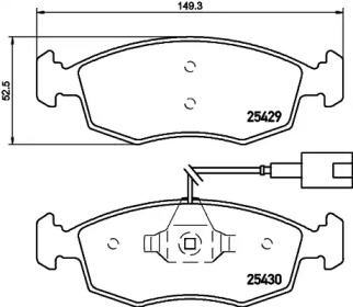 Комплект тормозных колодок HELLA 8DB 355 019-651