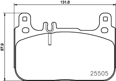 Комплект тормозных колодок HELLA 8DB 355 021-941