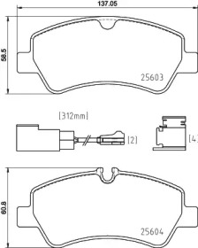 Комплект тормозных колодок HELLA 8DB 355 025-161