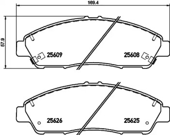 Комплект тормозных колодок HELLA 8DB 355 020-211