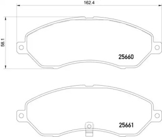 Комплект тормозных колодок HELLA 8DB 355 021-301