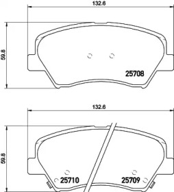 Комплект тормозных колодок HELLA 8DB 355 021-781