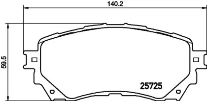 Комплект тормозных колодок HELLA 8DB 355 020-901