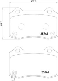 Комплект тормозных колодок HELLA 8DB 355 021-251