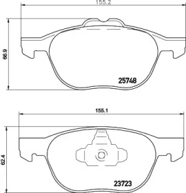 Комплект тормозных колодок HELLA 8DB 355 020-411