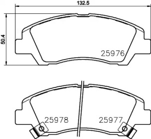 Комплект тормозных колодок HELLA 8DB 355 023-001