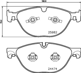 Комплект тормозных колодок HELLA 8DB 355 021-381