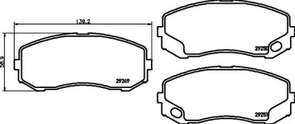 Комплект тормозных колодок HELLA 8DB 355 005-581