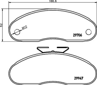 Комплект тормозных колодок HELLA 8DB 355 005-321