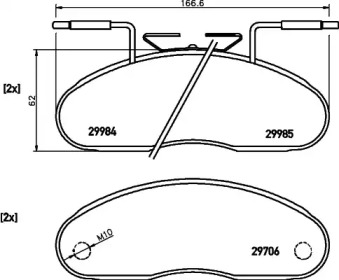 Комплект тормозных колодок HELLA 8DB 355 005-331