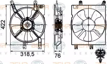 Вентилятор HELLA 8EW 351 026-281