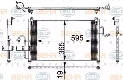 Конденсатор, кондиционер HELLA 8FC 351 037-231