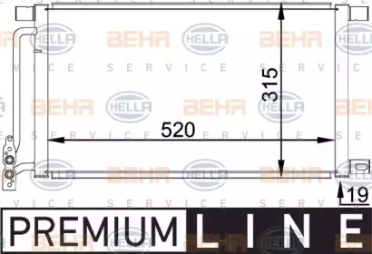 Конденсатор, кондиционер HELLA 8FC 351 038-211