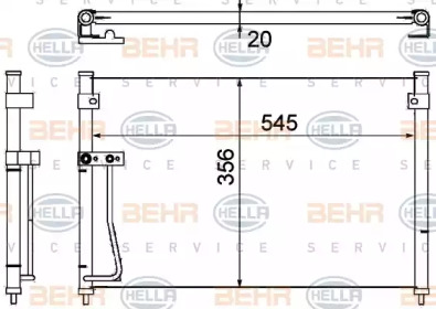 Конденсатор, кондиционер HELLA 8FC 351 038-701