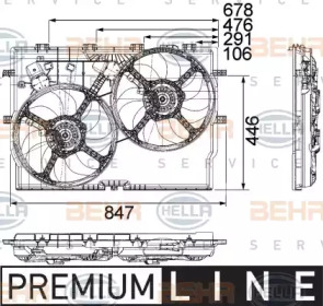 Вентилятор HELLA 8EW 351 040-611