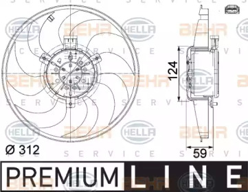 Вентилятор HELLA 8EW 351 041-261